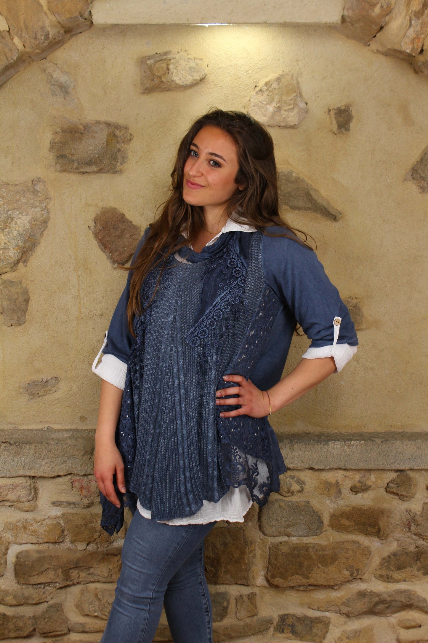 3-piece woven blouse