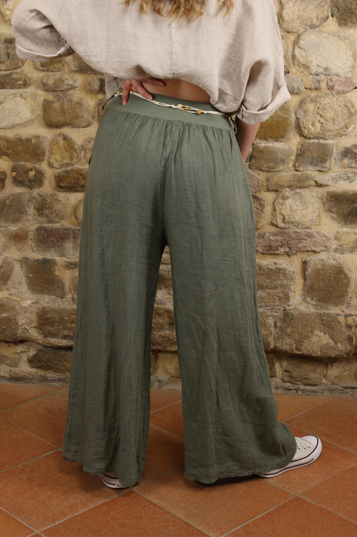 Pantalone gamba larga