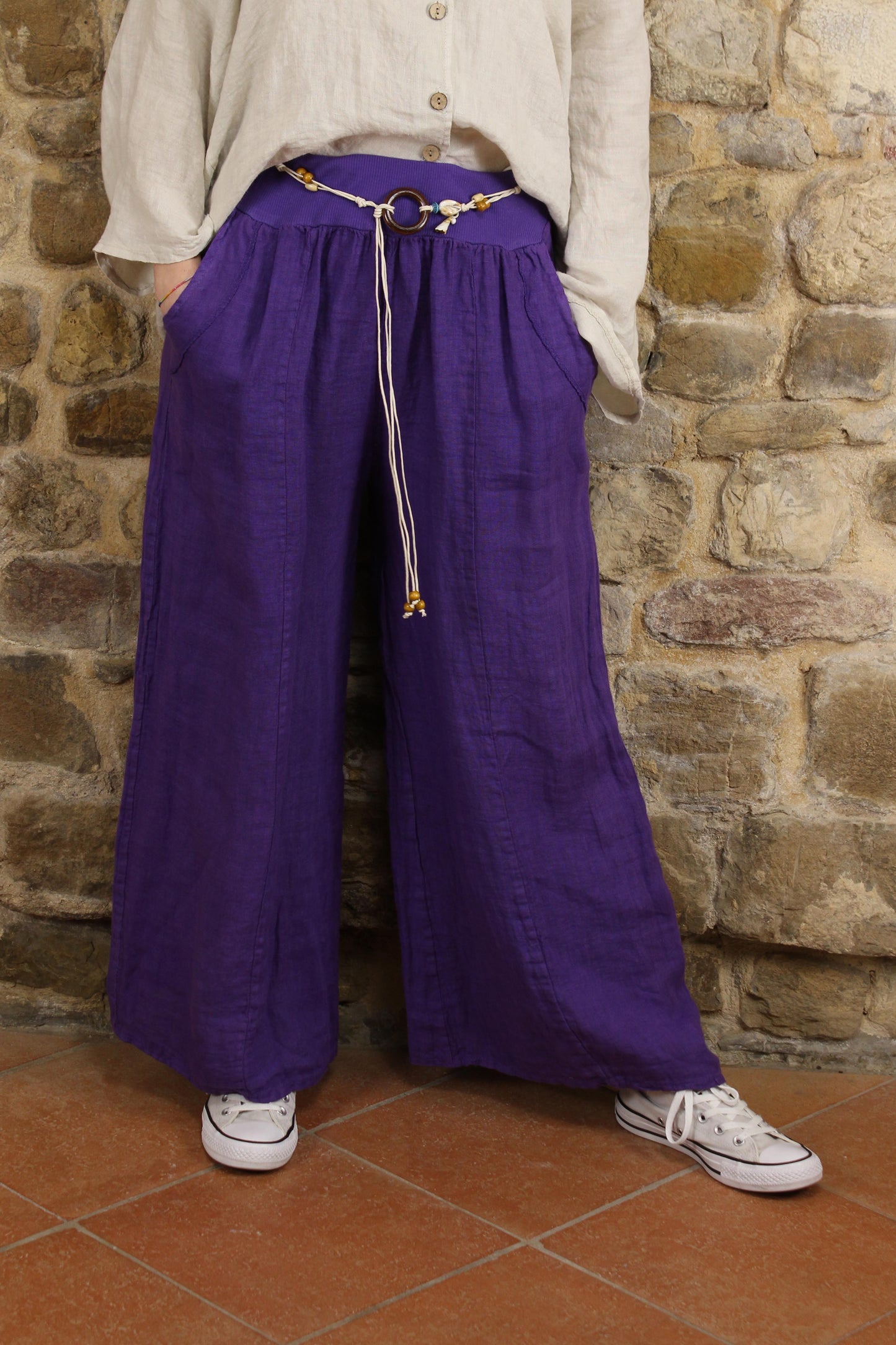 Pantalone gamba larga